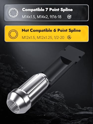 MIKKUPPA 7 Spline Lug Nuts Socket Key - for 20mm Inner Diameter - size: 7 Spline - 1PC