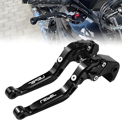 Clutch Brake Levers for Honda Rebel 500 300 2017-2022, Black - color: Black