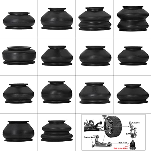 14Pcs Universal Ball Joint Tie Rods End Boot Dust Cover Rubber Replacement