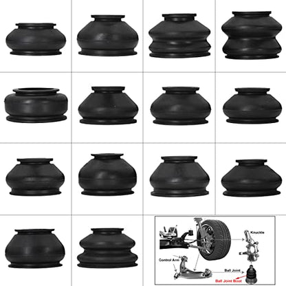 14Pcs Universal Ball Joint Tie Rods End Boot Dust Cover Rubber Replacement