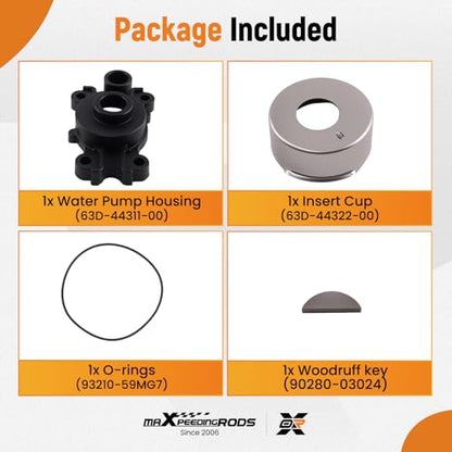 maXpeedingrods 63D-W0078-00 Water Pump Impeller Kit for Yamaha - size: For 40 50 60HP 1995-2009