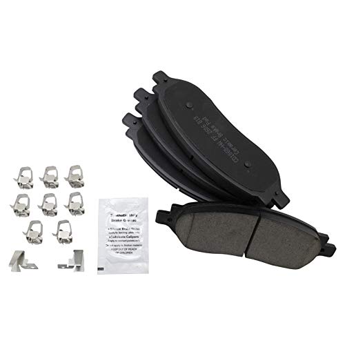 TRQ Front and Rear Brake Pads Ceramic - color: Ceramic, size: BFA12920