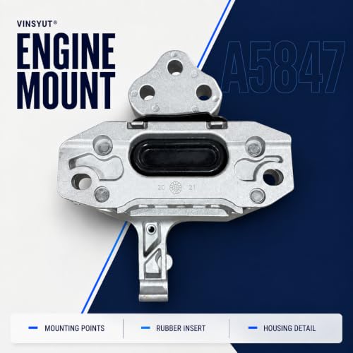 4PC Engine Mount & Trans Mount Kit for Jeep Cherokee 2.4L 2014-2019 - color: grey and black