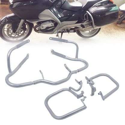 CHIFUN Engine Guard Front Rear Highway Crash Bars Steel Replacement for BMW R1200RT 2005-2013 Silver Motorcycle Frame Protection Bars