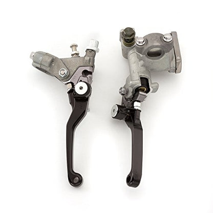 Dirt Bike Brake Master Cylinder Reservoir Cable Clutch Levers for TC TE CR WR FC TX FS 125 250 200 250 400 450 501 511 - color: Black