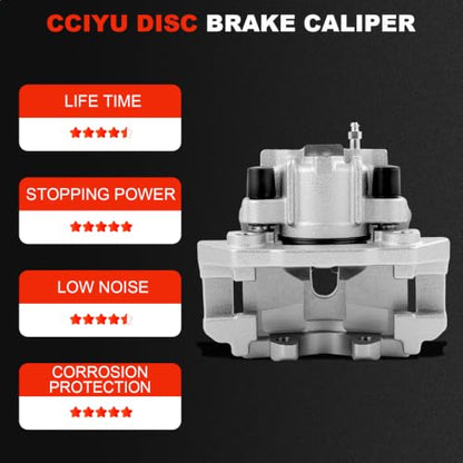 cciyu Rear Left Disc Brake Caliper Assembly w/Bracket 18B4831 - size: Rear Left[18B4831]