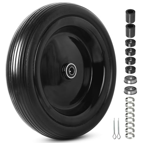 AR-PRO Flat-free 4.00-6 Solid Tire and Wheel, 13" Wheelbarrow Tire