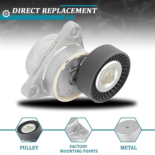 IRONTEK 96349976 Belt Tensioner Pulley Assembly fit for Chevrolet (04-08 Aveo/ 06-08 Aveo5), for Pontiac (2005-2008 Wave/ 2005-2007 Wave5), for Suzuki 2004-2008 Swift+ #305388 38376 49406 25184786 - size: 96349976