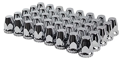ABS Chrome Plastic 33mm Thread-on Standard Lug Nut Covers for Semi Trucks (Pack of 40) - color: Pack of 40