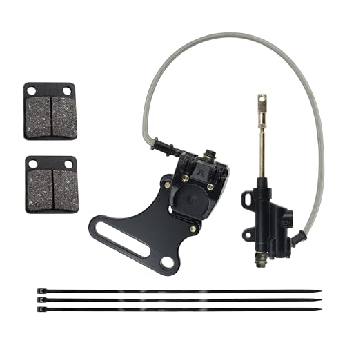 PRO BAT 12mm Hydraulic Rear Disc Brake Caliper Assembly + Pad Assembly - color: Black Brake Assembly, size: 12mm Brake Caliper Assembly
