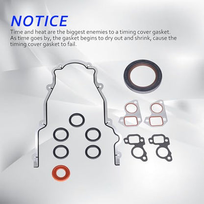 Timing Cover Gasket Set TCS45993 12633904 Compatible with Chevy GMC