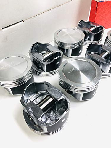Set of (8) Pistons & Moly Rings Kit Chevy 5.3L LS1 Silvolite Hypereutectic Pistons 1999-2003 Dish Top 3.780" Standard Bore Diameter