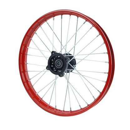 Wheel Rim Hub Compatible for 70CC 90CC 110CC 125CC 140CC 150CC 160CC Off Road Motocross Pit Dirt Rocket Bike (Red, 70/100-17" 12mm) - color: Red, size: 70/100-17" 12mm