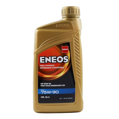 ENEOS 75W-90 Fully Synthetic Gear Oil, API GL-5, LSD, 12 Qt