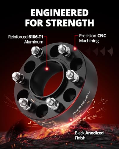 EVIL ENERGY 6x135 Wheel Spacers 2", 87.1 mm Bore Hubcentric M14x1.5 Studs - size: 2 inch