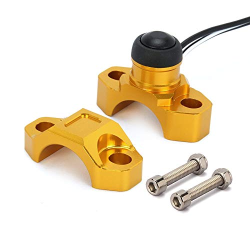 JFG RACING Dirt Bike Universal Engine Stop Start Kill Switch with Backplate - color: Yellow, size: Medium