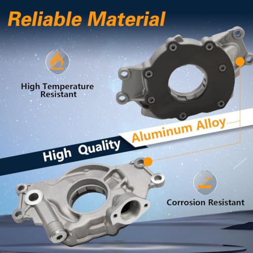 FUSCH High Volume Oil Pump kit with Gaskets & Balancer Bolt Compatible with Chevy Silverado Suburban Tahoe Trailblazer GMC Sierra Yukon XL Cadillac Escalade Rainier，Replace#: 12557840 - size: Pump with Gasket