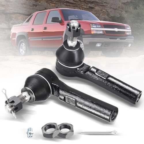 2pc ES3609 Front Outer Tie Rod End Compatible with Chevy 2002-2006 Avalanche Silverado Suburban Express 1500 2500 3500 4500,Compatible with GMC Yukon XL Sierra Savana 1500 2500 H2 - size: ES3609