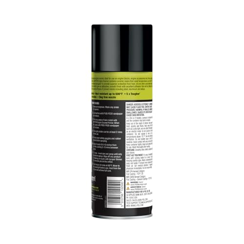 RAPTOR Engine Enamel, Automotive Spray Paint, Fat Black - color: Fat Black, style: Engine Enamel