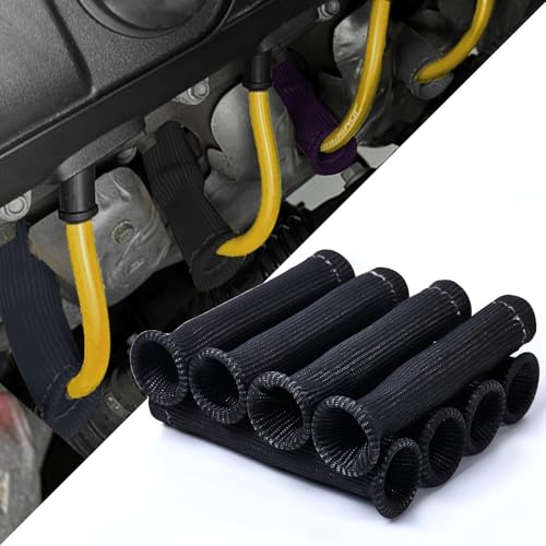 3500°F Spark Plug Wire Heat Shield for LS SBC V8 Spark Plug Wire Sleeves - color: Black