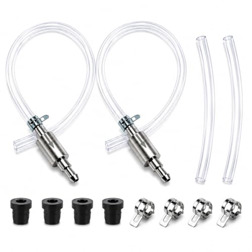 14 Pcs Brake Bleeder Hose Kit,2 Sets One Person Brake Fluid Bleeder Kit, Brake Bleed Hose, Brake Bleeder Check Valve Kit with One Way Check Valve, Tube Bleeding Tool Kit for Motorbike Car Bike