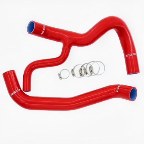 Radiator Coolant Silicone Hose Kit Upper and Lower 2Pcs, Fit for Ford F-150 1998-2004 4.2L (Red) - color: Red