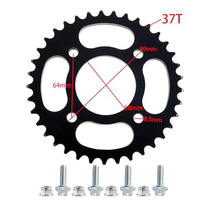 10" Rear Wheel 2.50-10 Tire Rim Drum Brake with 420 Sprocket 37T for CRF50 TTR50 XR50 Dirt Bike