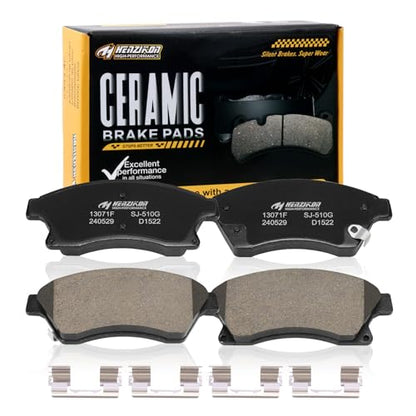 Ceramic Front Brake Pads Set Compatible with 2011-2013 Chevrolet Cruze,2014-2015 Chevrolet Cruze (Eco/LS/LT/LTZ),2015 Chevrolet Cruze(L),2016 Chevrolet Cruze Limited,2012-2017 Chevrolet Sonic(D1522) - color: HZ1522