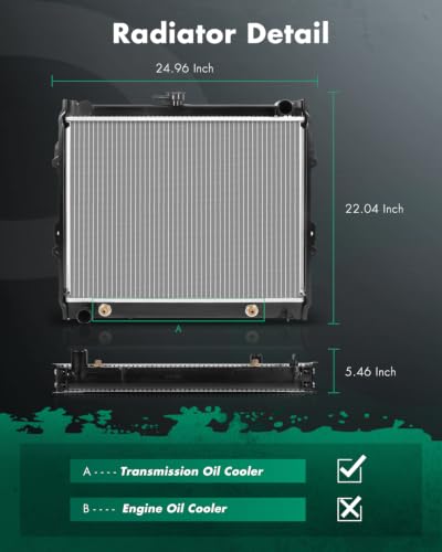 SCITOO Engine Cooling Radiator for Toyota for 4Runner 1992-1995 2.4L - size: 945