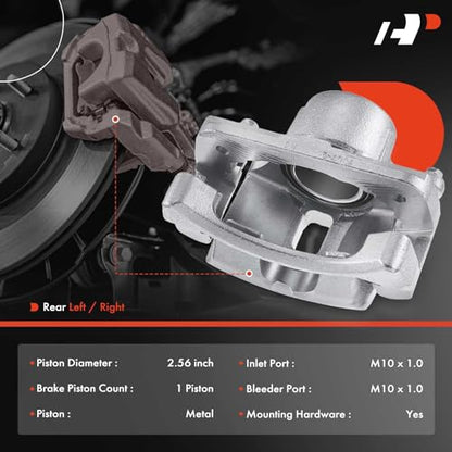 A-Premium Front Disc Brake Caliper with Bracket - style: Front Driver and Passenger Side