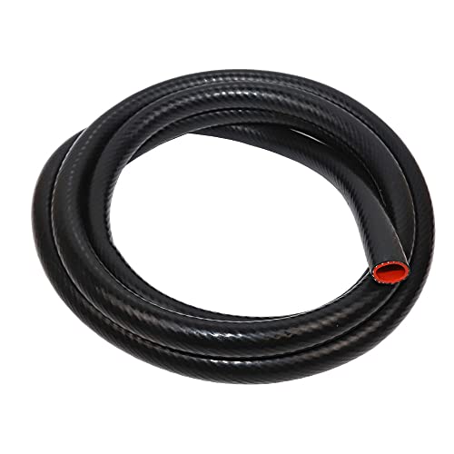 TenKe 5ft Universal High Temperature 1-Ply Reinforced 19mm 3/4" ID Heater Hose Silicone Vacuum Hose Tubing (5ft 19mm Black) - color: 5ft ( Black), size: 19mm