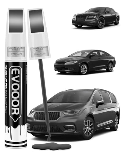 Granite Crystal Metallic(PAU/LAU) Touch Up Paint Compatible with Chrysler Exact Match 2 in 1 Touch up Paint for Chips and Nicks Repair with 2pcs Disposable Micro Applicators - color: Granite Crystal Metallic(PAU/LAU)