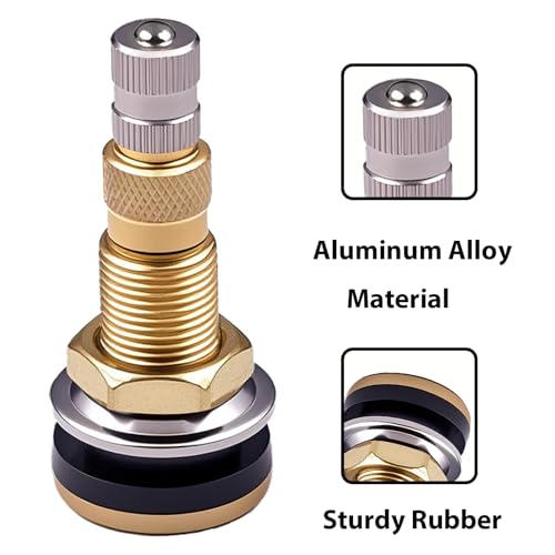 TR618A Brass Metal Valve Stems, Tubeless Air Liquid Tractor Grader Valve Stems for Agricultural Equipment & Industrial Wheels Ideal Clamp - in Replacement Parts - size: TR618A Tire Valve Stem-2PK
