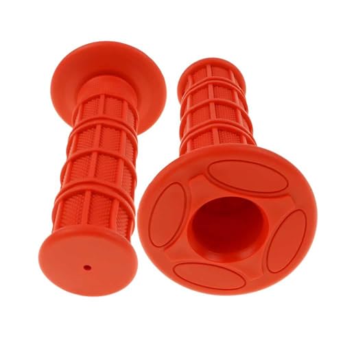 FLYPIG Universal 22mm 7/8" Motorcycle Handlebar Grips Bike Grips Non Slip Rubber Hand Grips for Honda Yamaha Suzuki Kawasaki KLX CRF YZF XR Polaris Arctic Cat Off Road Dirt Bike Handle Grips - color: red