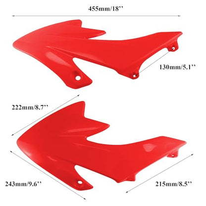 PRO BAT 7 PCs CRF50 Plastic Fender Kit with Fork Suspension Guard Cover - color: White, Red