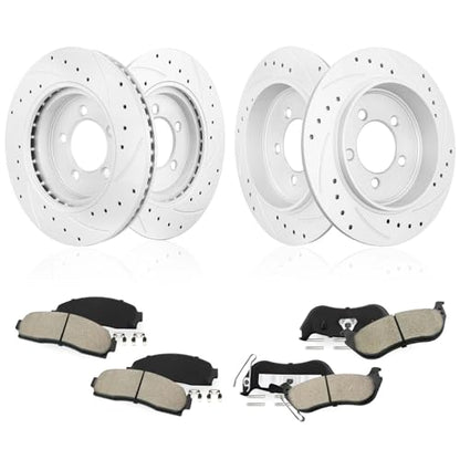 Betthand Brakes and Rotors Fit for 02-05 Ford Explorer, 4L 4.6L V6 V8 - size: 680014*2+680026*2+D833-7706+D1109-8214