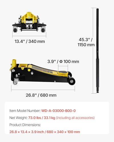 VEVOR 3 Ton Low Profile Floor Jack