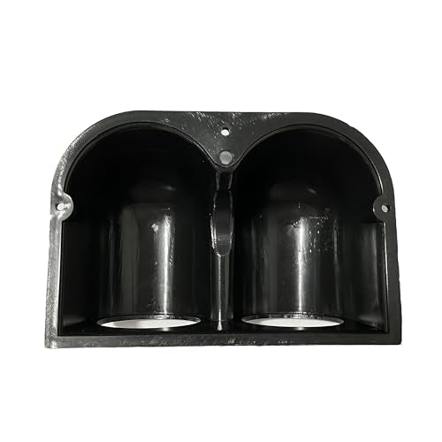 Black Universal 2" 52mm Double 2 Hole Dash Gauge Console Dashboard Pod Holder - size: 2 holes