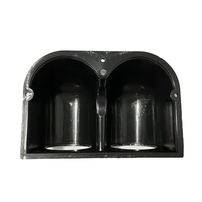 Black Universal 2" 52mm Double 2 Hole Dash Gauge Console Dashboard Pod Holder - size: 2 holes