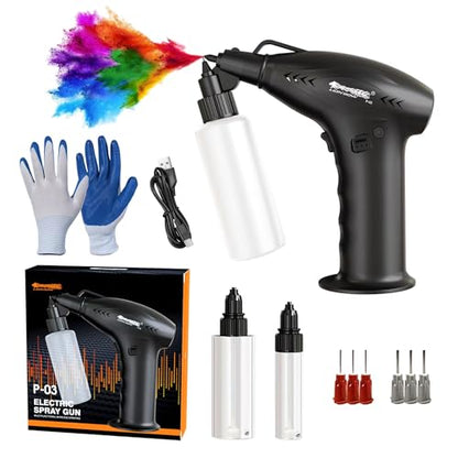 Lionbow Electric Paint Sprayer Gun Handheld Electric Paint Spray Gun High Power Portable Cordless Spray Paint Gun for Painting Cars,Cabinet, Paint Repair and DIY(3 Gear)