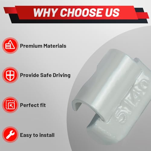 Upgraded 0.5 oz Clip On Wheel Weights for Steel Rims Corrosion-Resistant Coated Painted Tire Balancing Weight MC Style Gray 30pcs - style: MC Style