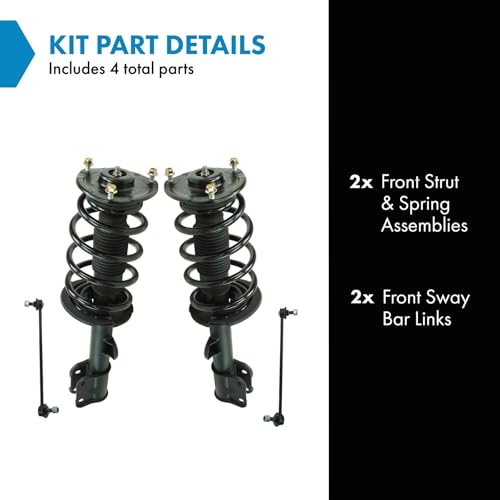 TRQ Front Suspension Kit Complete Strut & Coil Spring Assembly Sway Bar - style: SCA34377