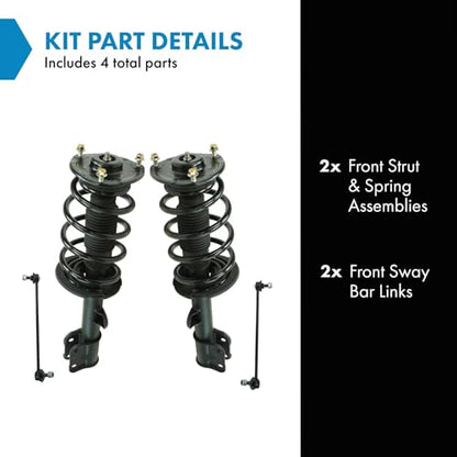 TRQ Front Suspension Kit Complete Strut & Coil Spring Assembly Sway Bar - style: SCA34377
