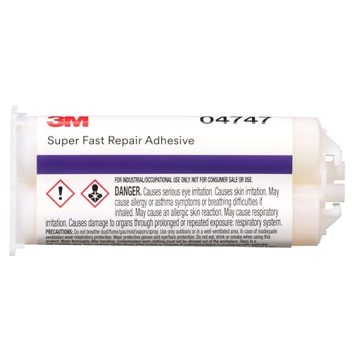3M Super-Fast Repair Adhesive, 04747, 1.6 fl oz Cartridge, Tranlucent Color - size: 47.3 mL