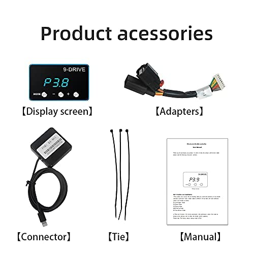 JINKEY Throttle Response Controller, 9 Drive Throttle Controller 9 Mode Electronic Racing Accelerator for DODGE for RAM 1500/2500 2007-2018, for Jeep for Chrysler