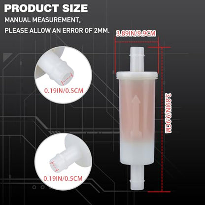 2PCS 3/8" Inline Fuel Filter for Sierra 18-7831 OMC Johnson Evinrude 398319