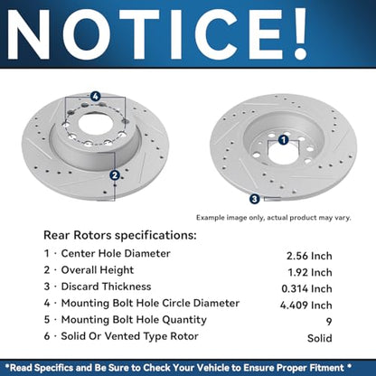 Detroit Axle - Brake Rotors for Audi A3 Quattro Volkswagen GTI Jetta Passat - size: 4R1201534V1/kit