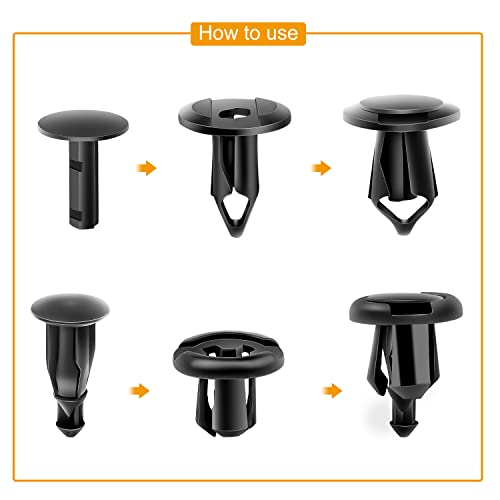 GOOACC 400PCS Universal Plastic Fender Clips - color: 400Pcs Clips-6 Size