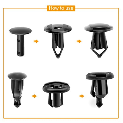 GOOACC 400PCS Universal Plastic Fender Clips - color: 400Pcs Clips-6 Size
