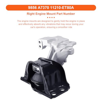 Engine Motor Mount Set & Trans Mount,Replaces A7392 A4352 A4351 A7370 - size: Nissan Rogue 08-13/Select 14-15 L4 2.5L